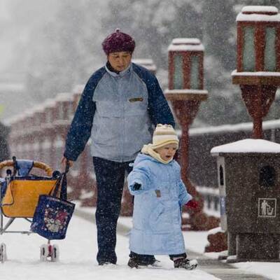 Schneechaos in China