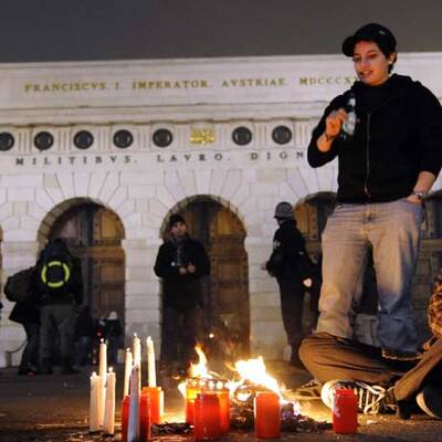 Antifaschismus-Demo in Wien