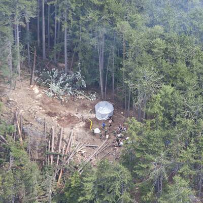 Murenabgänge und Waldbrand in Österreich