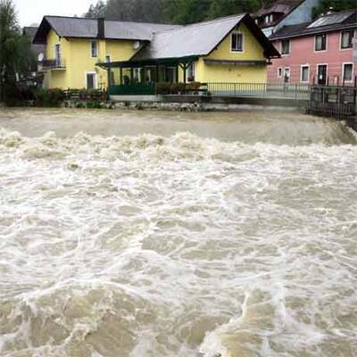 Hochwasser in Ransing bei Mariazell