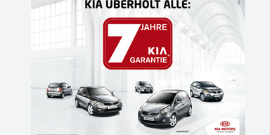 Kia feiert 7  --  konkurrenzlose 7 Jahre Werksgarantie!