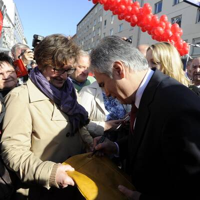 Werner Faymann am Tag vor der Wahl