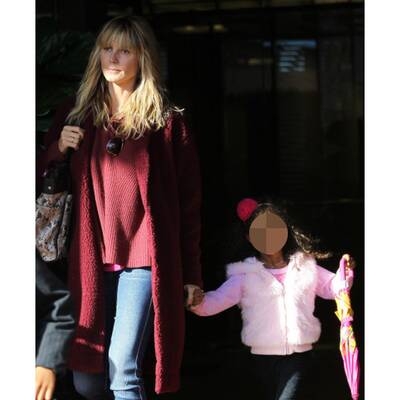 Heidi Klum & Tochter  Lou beim verlassen eines Restaurants in L.A