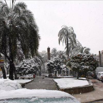 Schneefall im Februar 2012