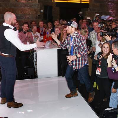 So feierte Hirscher seine Silbermedaille