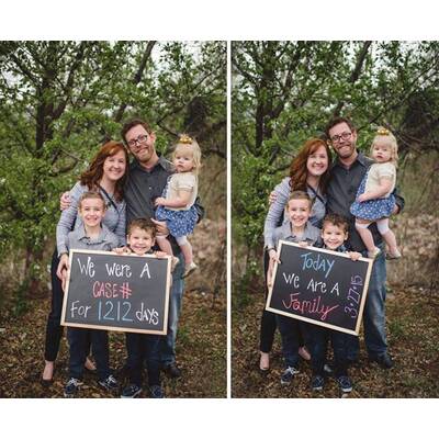 So süß feiern Kinder ihre Adoption 