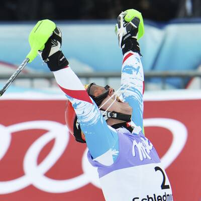 Marcel Hirscher jubelt über Gold