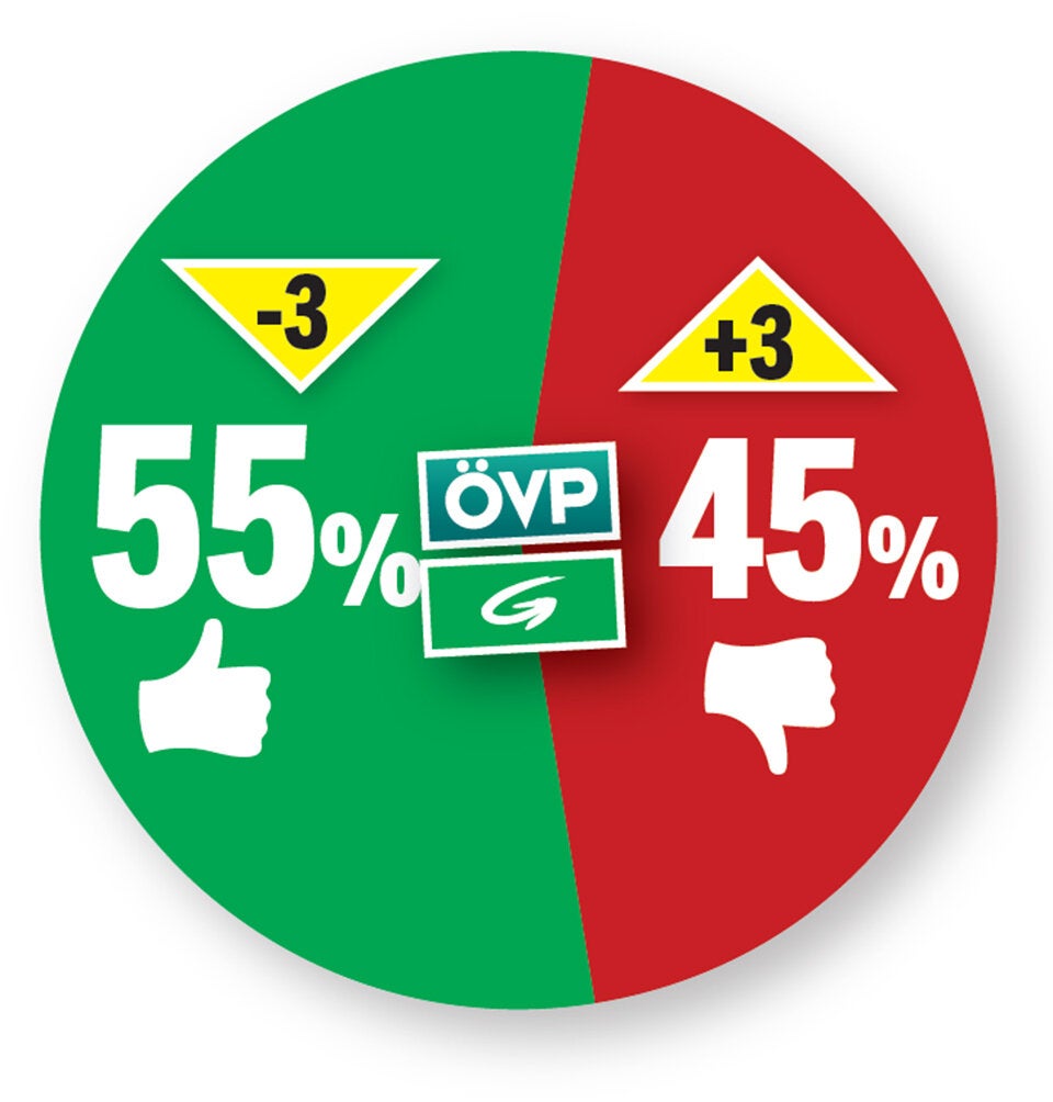 1 Jahr nach Wahl: ÖVP top, Grüne in Not