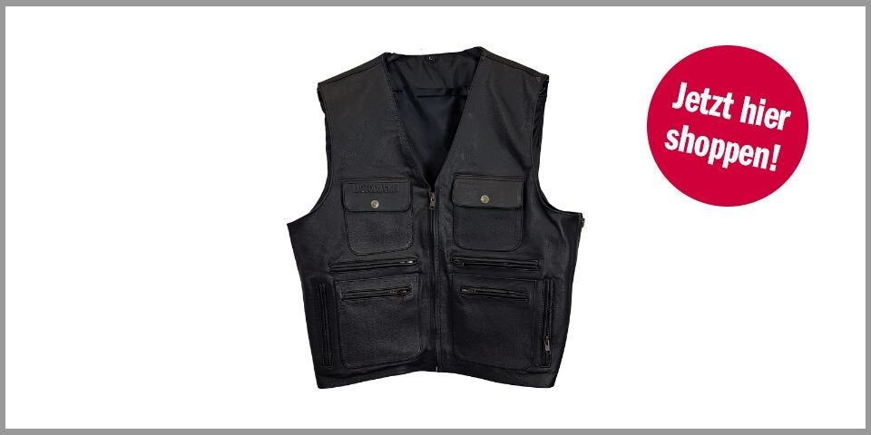 Shopping CH Motorradzubehör MotoMagnet Bullet Leder-Weste