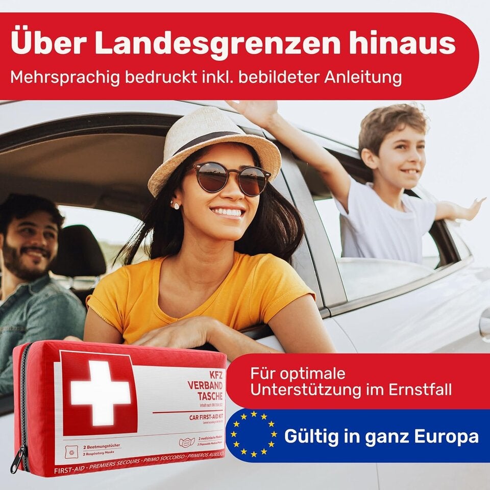 KFZ Verbandstasche nach aktueller Norm 2026 inkl. Beatmungstüchern