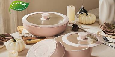 Redchef Topfsets 16-Teilig Pfannenset Antihaft-Keramik-Kochgeschirr-Set mit Abnehmbaren Griff