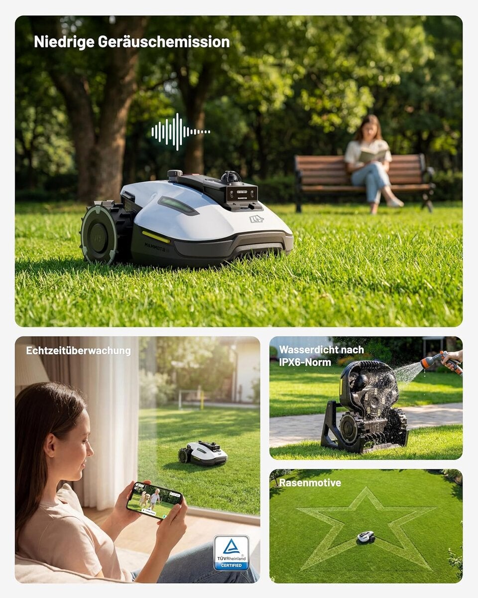 MAMMOTION YUKA mini 2 800 LiDAR Mähroboter ohne Begrenzungskabel