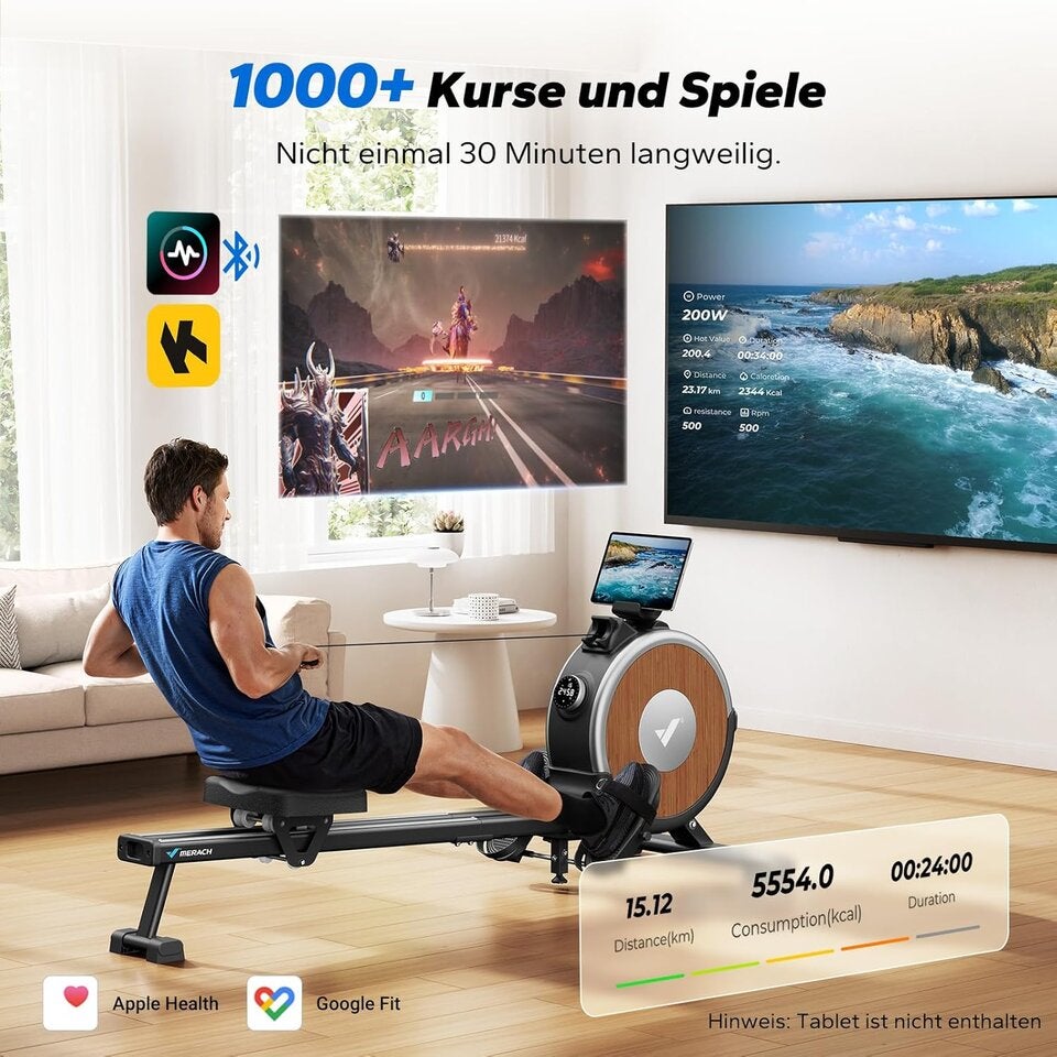 MERACH Rudergerät für Zuhause, 16 Widerstandsstufen