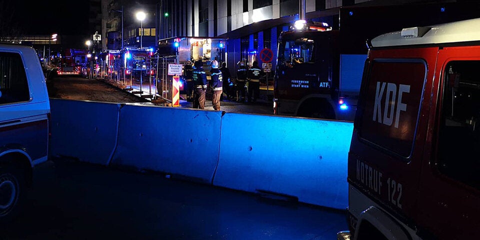 Brand Hochhaus Seestadt