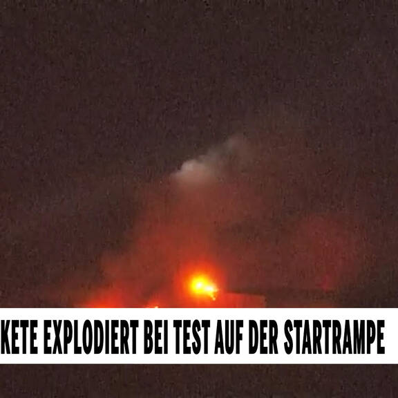 Blue-Origin-Rakete explodiert bei Test auf der Startrampe