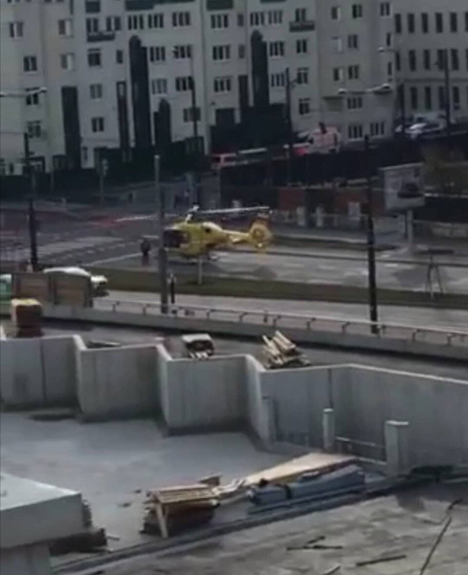 Hubschrauber-Rettungseinsatz am Karlsplatz