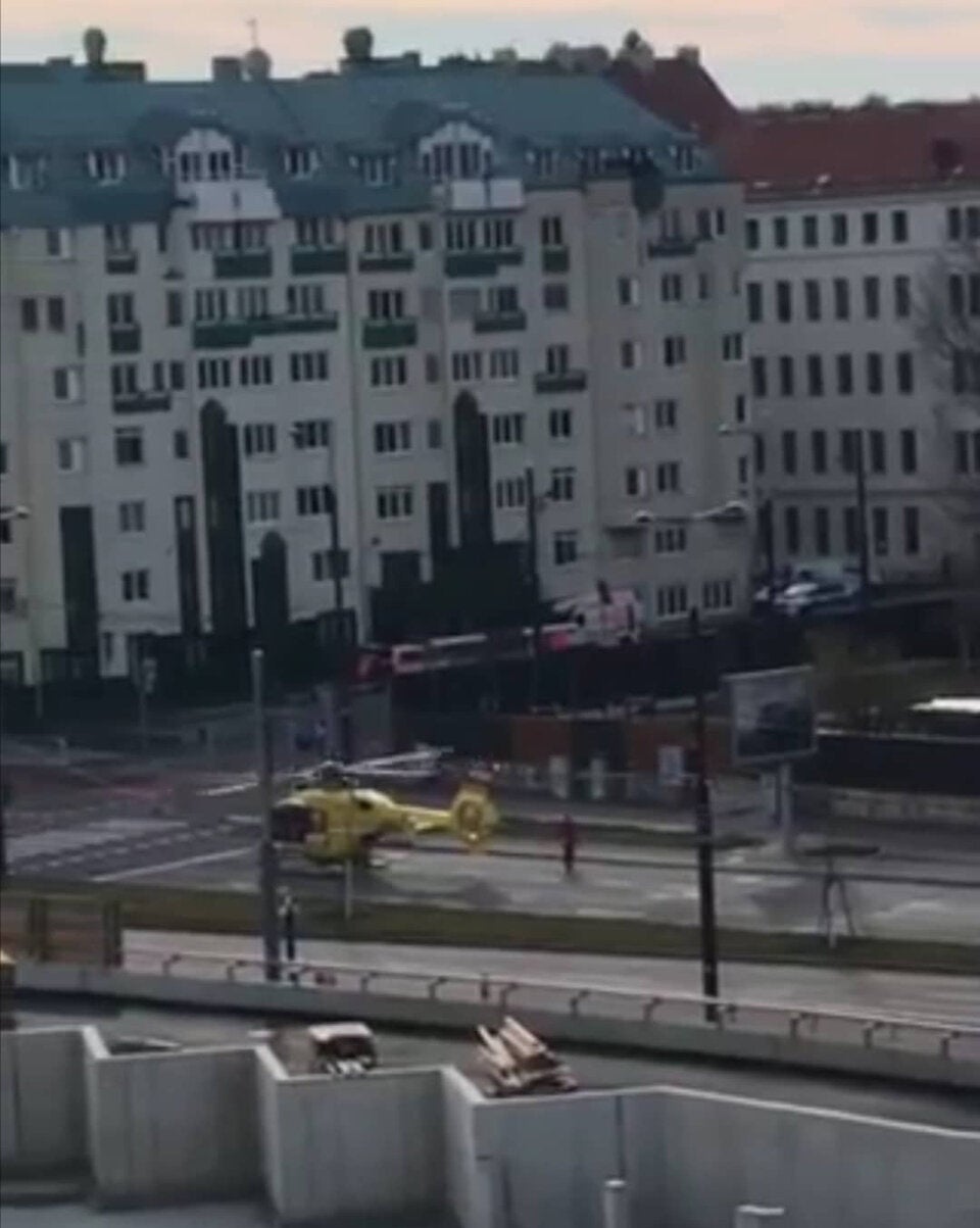 Hubschrauber-Rettungseinsatz am Karlsplatz