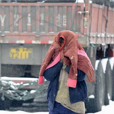 Schneechaos in China