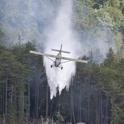 Murenabgänge und Waldbrand in Österreich