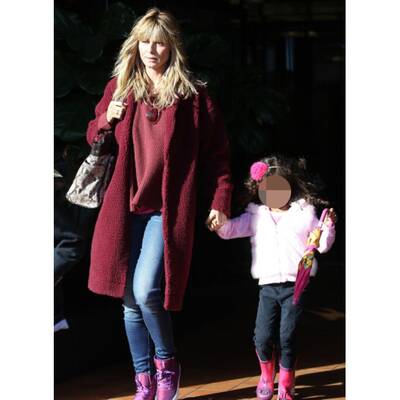 Heidi Klum & Tochter  Lou beim verlassen eines Restaurants in L.A