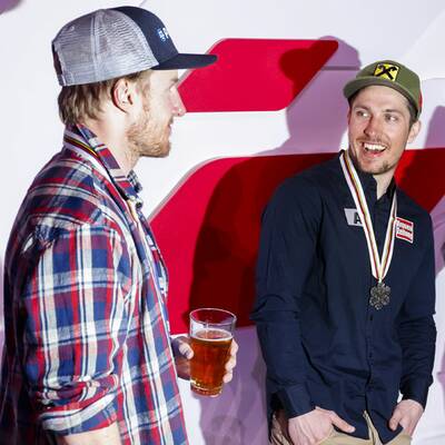 So feierte Hirscher seine Silbermedaille