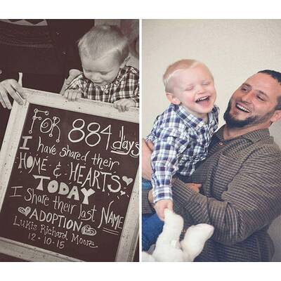 So süß feiern Kinder ihre Adoption 