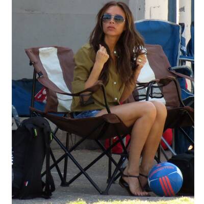 Posh: Auch am Fussball-Platz eine Styling-Queen 