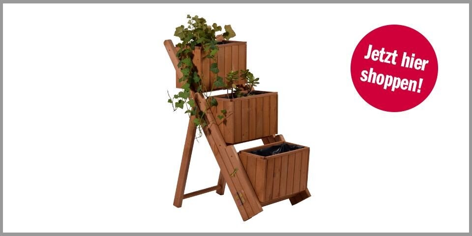 Shopping Channel Balkonfrühling Pflanztreppe dreistufig entfaltbar