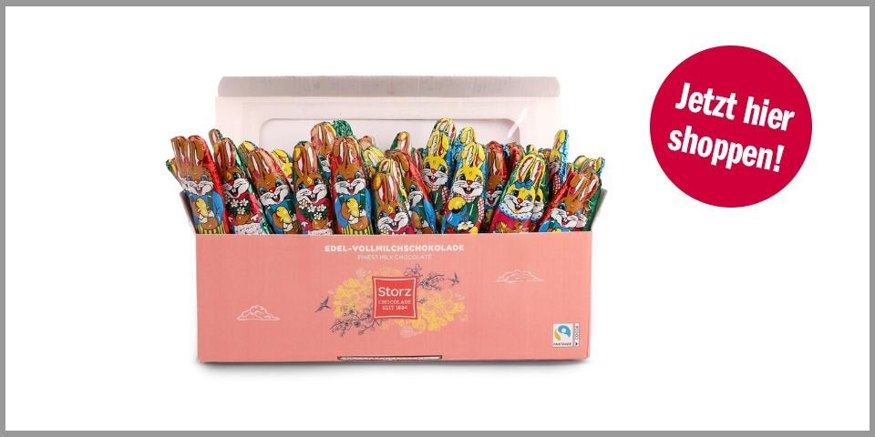 Storz Schoko Osterhasen Vorteilspack (140 Stück) – für 27,60 statt 28,90 Euro bei Amazon* 