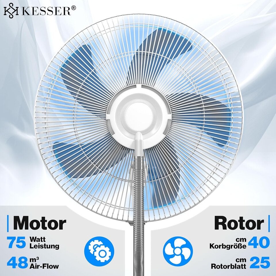 KESSER® Stand-Ventilator Frosty mit Wasser Ultraschall-Sprühnebel Wasserkühlung