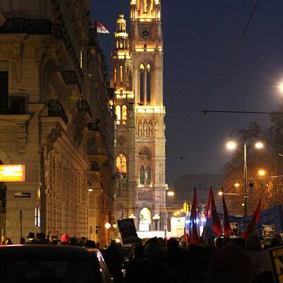 Demo auf der Wiener Ringstraße