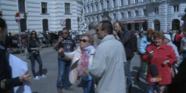 Mitten in Wien: heftiger Streit zwischen Russen und Ukrainern