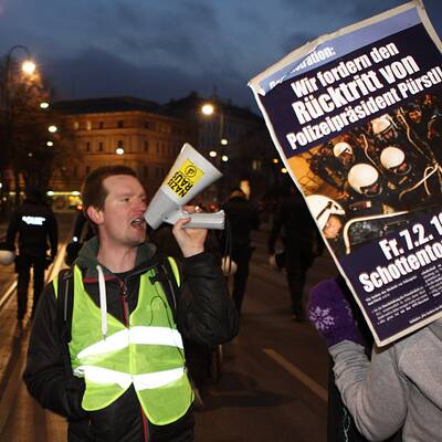 Demo auf der Wiener Ringstraße