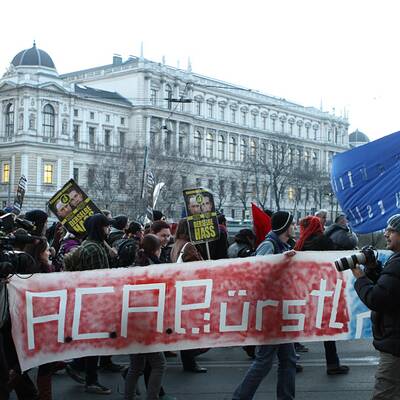 Demo auf der Wiener Ringstraße