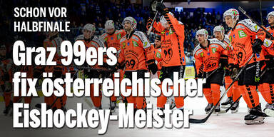 Schon vor Halbfinale: Graz 99ers fix österreichischer Eishockey-Meister