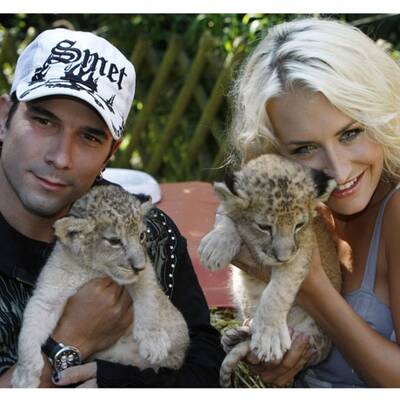 Sarah Connor tauft Löwenbabies