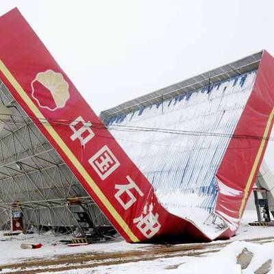 Schneechaos in China