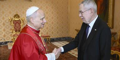 Papst Leo XIV. und Bundespr&auml;sident Alexander Van der Bellen am 5. M&auml;rz im Vatikan.&nbsp;&nbsp;
