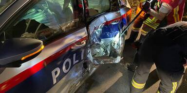 Polizeiauto crash