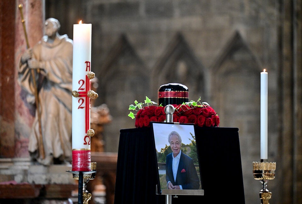 Harald Serafins Urne im Stephansdom. 