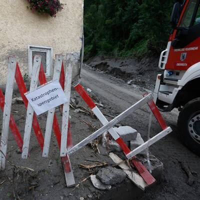 Aufräumarbeiten nach Unwetter