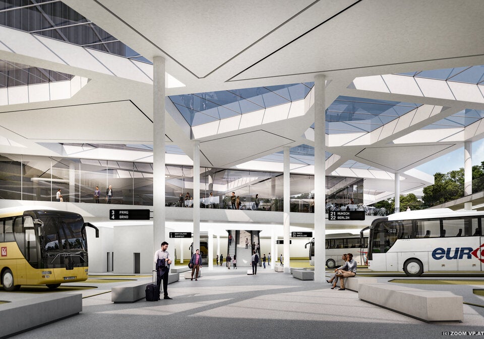 Alter Plan des Fernbusterminals Stadioncenter