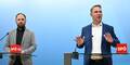  SPÖ-Bundesgeschäftsführer Klaus Seltenheim und SPÖ-Bundesparteivorsitzender Andreas Babler am Freitag, 26. April 2024, anl. der PK der SPÖ 