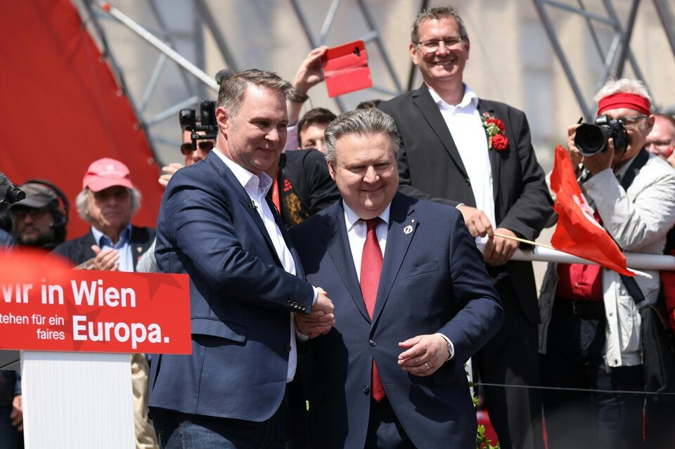 Bundesparteichef Andreas Babler und Bürgermeister Michael Ludwig  