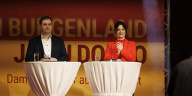 Landesgesch&auml;ftsf&uuml;hrer Kevin Friedl (SP&Ouml; /links) und Landesgesch&auml;ftsf&uuml;hrerin Jasmin Puchwein (SP&Ouml;)