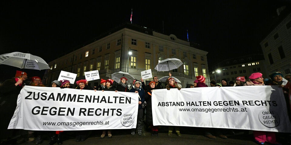 Protest gegen Kanzler Kickl
