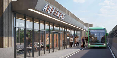 Autobahn-Bushaltestelle