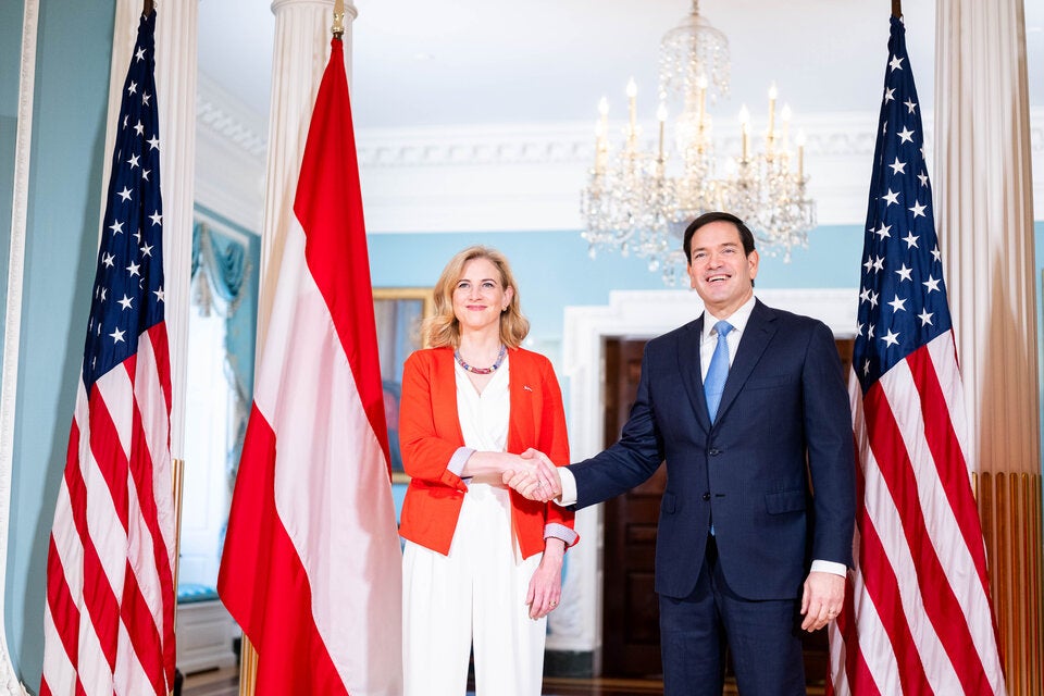 Außenministerin Beate Meinl-Reisinger und US-Außenminister Marco Rubio