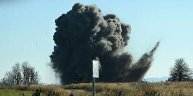 Bundesheer sprengt Kriegsmaterial - darunter 500 Kilo schwere Bombe