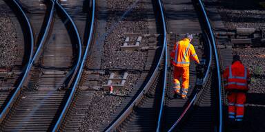 Modernisierungsarbeiten der &Ouml;BB am Bahnhof Hollabrunn